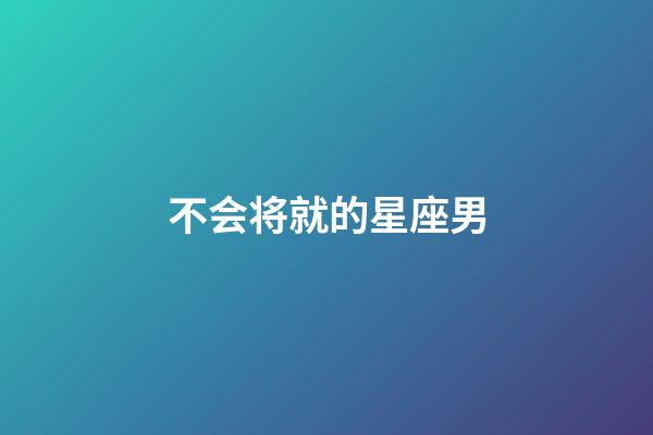 不会将就的星座男-第1张-星座运势-玄机派