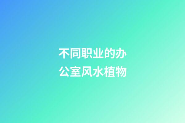 不同职业的办公室风水植物