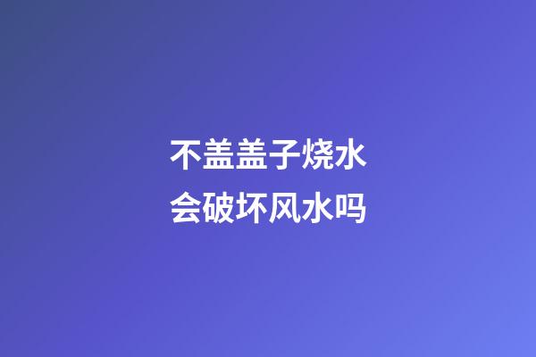 不盖盖子烧水会破坏风水吗