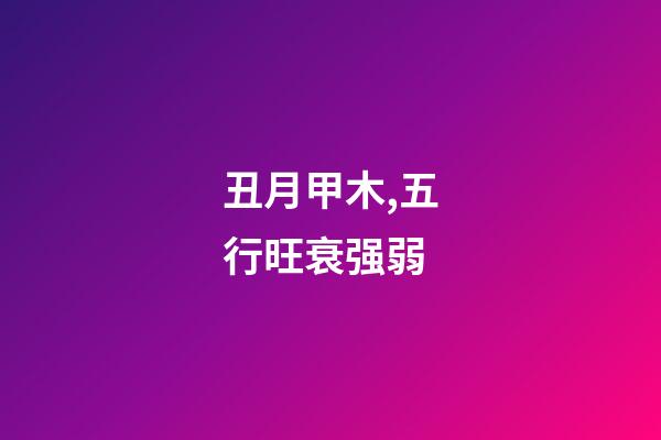 丑月甲木,五行旺衰强弱-第1张-观点-玄机派
