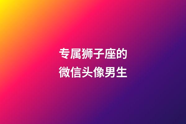 专属狮子座的微信头像男生-第1张-星座运势-玄机派