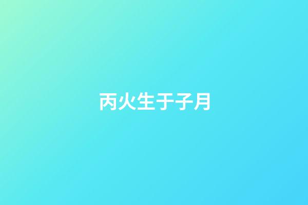 丙火生于子月