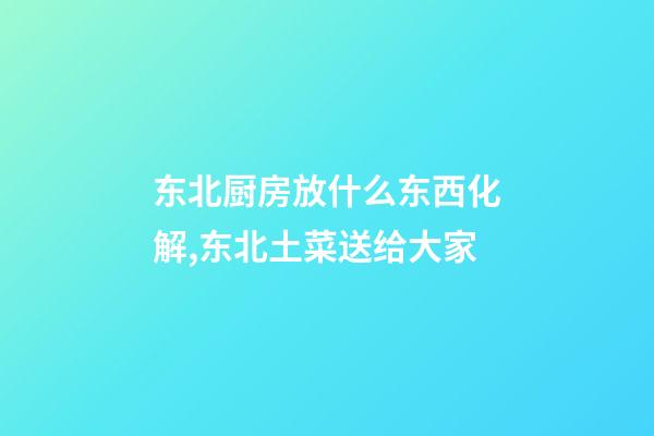 东北厨房放什么东西化解,东北土菜送给大家-第1张-观点-玄机派
