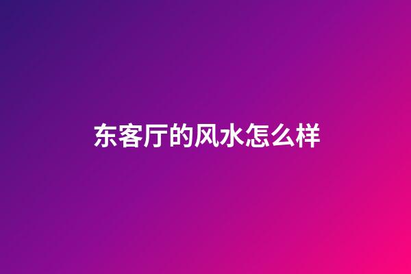 东客厅的风水怎么样