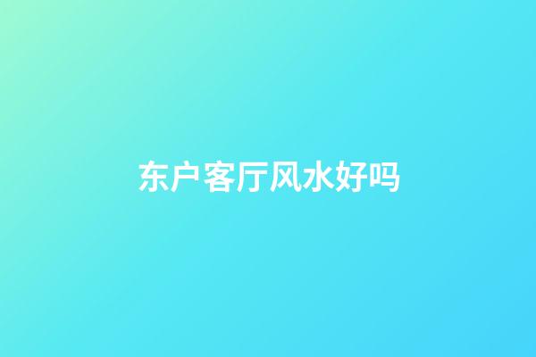 东户客厅风水好吗