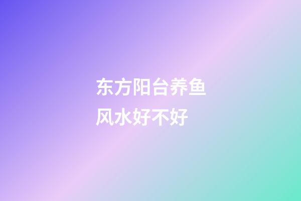 东方阳台养鱼风水好不好
