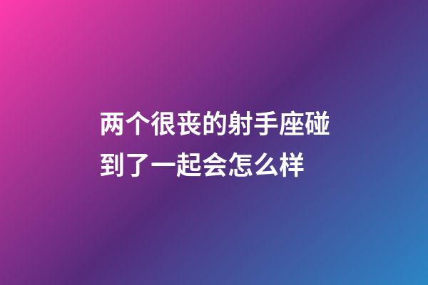 两个很丧的射手座碰到了一起会怎么样-第1张-星座运势-玄机派