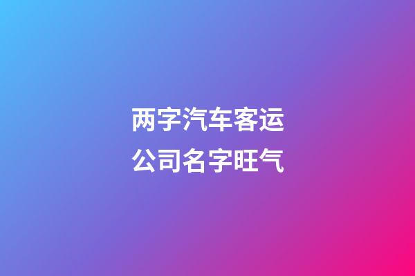 两字汽车客运公司名字旺气-第1张-公司起名-玄机派