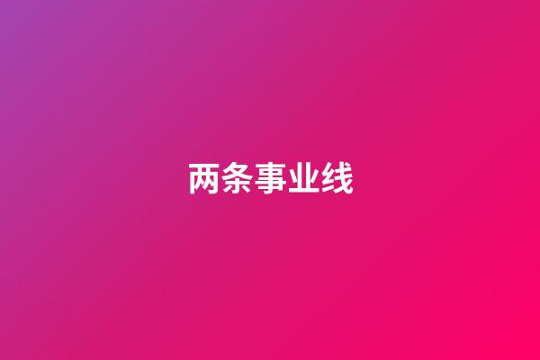 两条事业线
