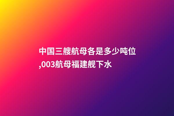 中国三艘航母各是多少吨位,003航母福建舰下水-第1张-观点-玄机派
