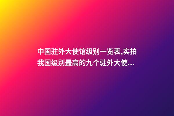 中国驻外大使馆级别一览表,实拍我国级别最高的九个驻外大使馆-第1张-观点-玄机派