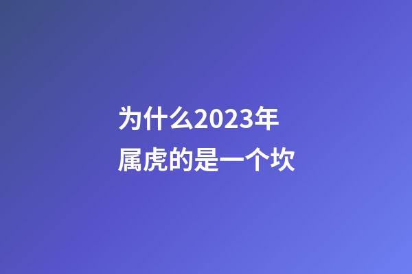 为什么2023年属虎的是一个坎
