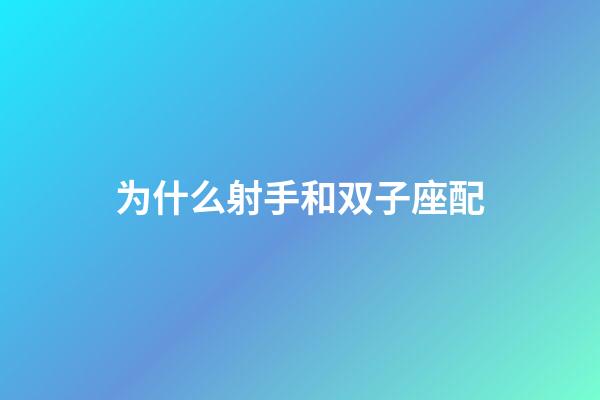 为什么射手和双子座配-第1张-星座运势-玄机派