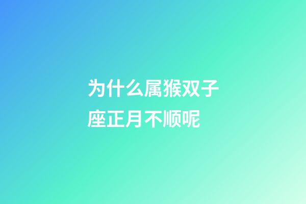 为什么属猴双子座正月不顺呢-第1张-星座运势-玄机派