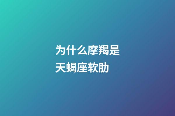 为什么摩羯是天蝎座软肋-第1张-星座运势-玄机派