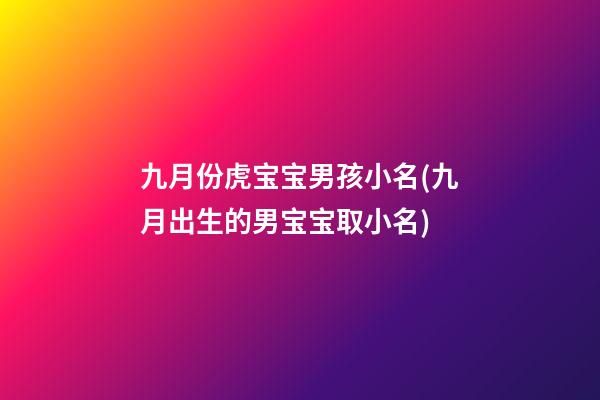 九月份虎宝宝男孩小名(九月出生的男宝宝取小名)