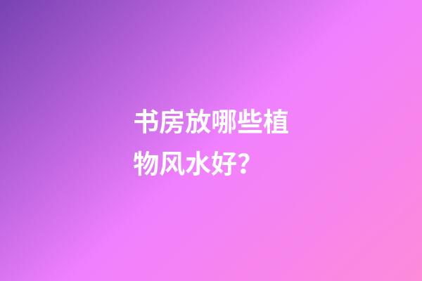 书房放哪些植物风水好？