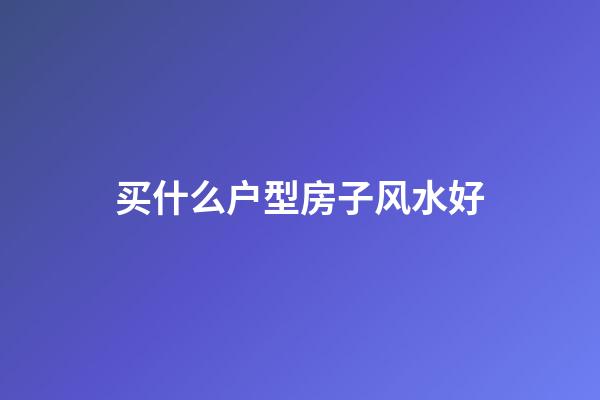 买什么户型房子风水好