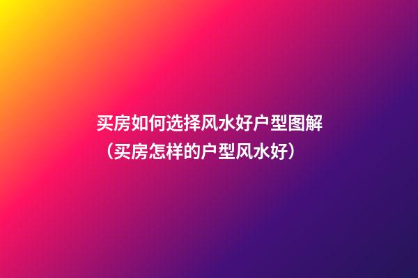 买房如何选择风水好户型图解（买房怎样的户型风水好）