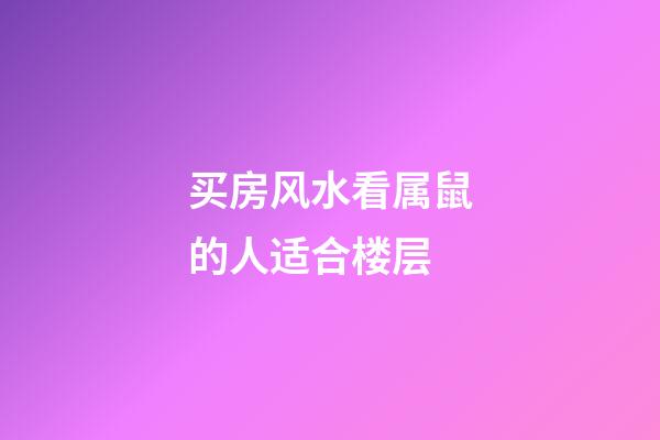 买房风水看属鼠的人适合楼层