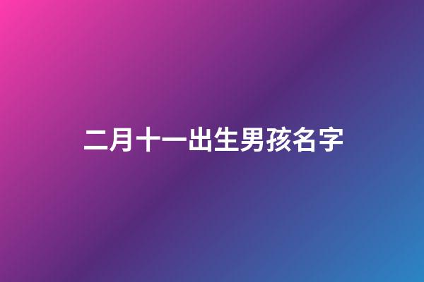 二月十一出生男孩名字(二月十一出生的女孩命好吗)-第1张-女孩起名-玄机派