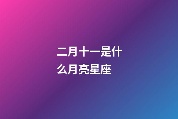 二月十一是什么月亮星座-第1张-星座运势-玄机派