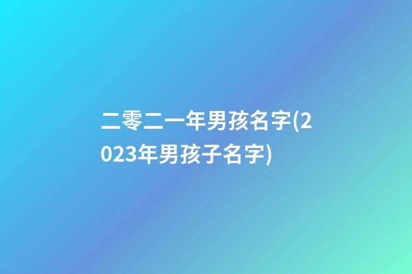 二零二一年男孩名字(2023年男孩子名字)