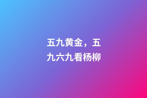 五九黄金，五九六九看杨柳-第1张-观点-玄机派