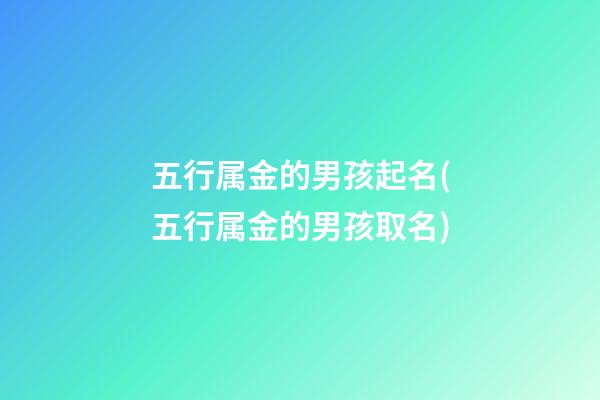 五行属金的男孩起名(五行属金的男孩取名)