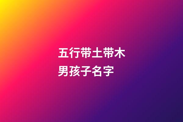 五行带土带木男孩子名字(带木或土的男孩名字)-第1张-男孩起名-玄机派