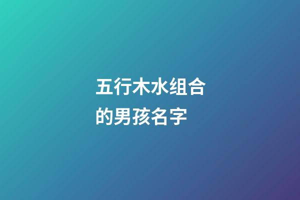 五行木水组合的男孩名字(五行木水组合好不好)-第1张-男孩起名-玄机派