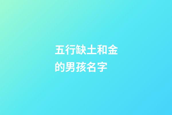 五行缺土和金的男孩名字(五行缺土和金的男孩名字大全)-第1张-男孩起名-玄机派