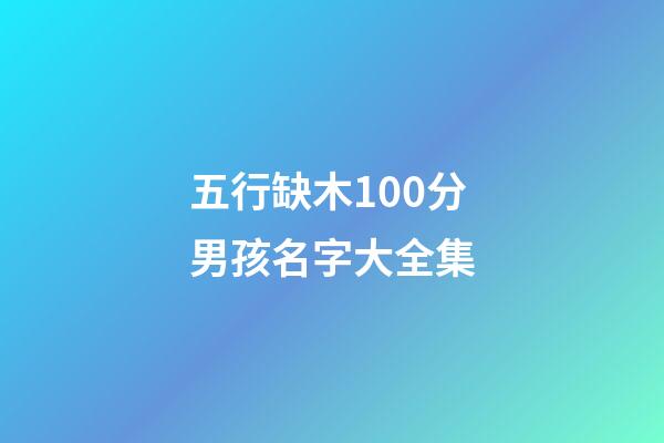 五行缺木100分男孩名字大全集