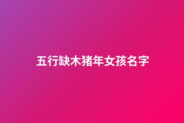 五行缺木猪年女孩名字(五行缺木属猪女孩名字大全)-第1张-女孩起名-玄机派