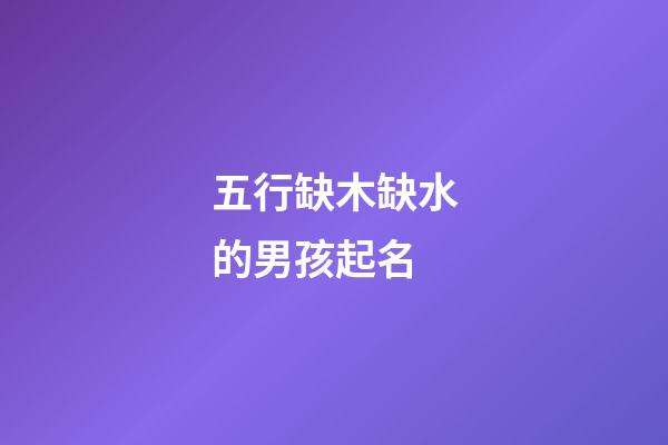五行缺木缺水的男孩起名(五行缺木缺水的男孩小名大全)-第1张-男孩起名-玄机派