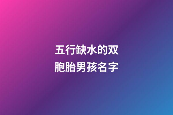 五行缺水的双胞胎男孩名字(五行缺水的双胞胎女孩名字)-第1张-女孩起名-玄机派