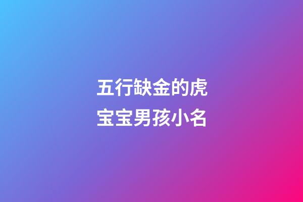 五行缺金的虎宝宝男孩小名(五行缺金的虎宝宝男孩小名字)-第1张-男孩起名-玄机派