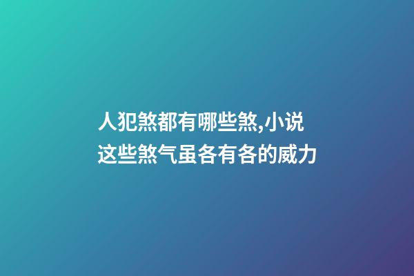 人犯煞都有哪些煞,小说这些煞气虽各有各的威力-第1张-观点-玄机派