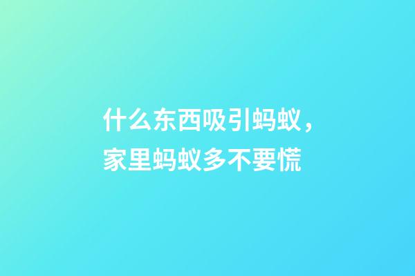 什么东西吸引蚂蚁，家里蚂蚁多不要慌