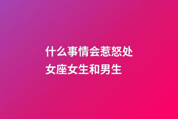 什么事情会惹怒处女座女生和男生-第1张-星座运势-玄机派