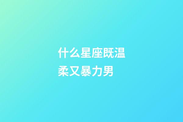 什么星座既温柔又暴力男-第1张-星座运势-玄机派
