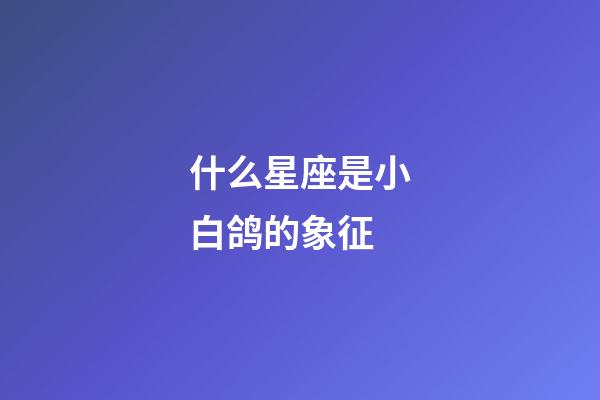 什么星座是小白鸽的象征-第1张-星座运势-玄机派