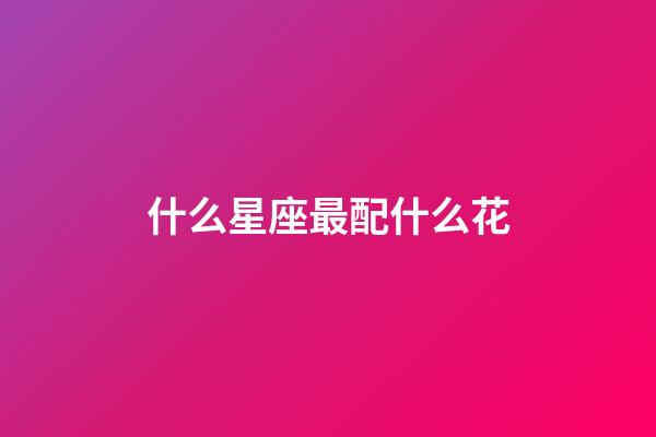 什么星座最配什么花-第1张-星座运势-玄机派