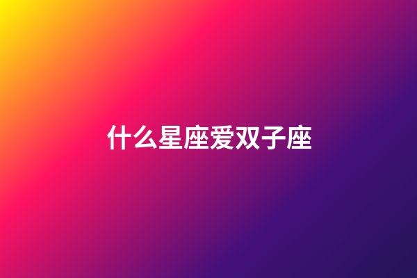 什么星座爱双子座-第1张-星座运势-玄机派
