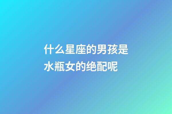 什么星座的男孩是水瓶女的绝配呢-第1张-星座运势-玄机派