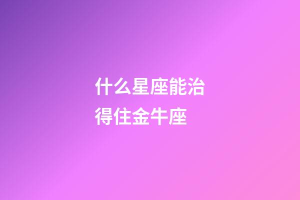 什么星座能治得住金牛座-第1张-星座运势-玄机派