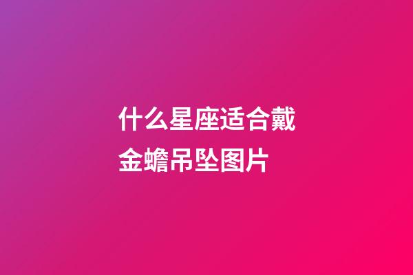 什么星座适合戴金蟾吊坠图片-第1张-星座运势-玄机派