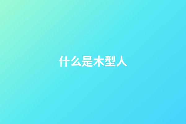 什么是木型人
