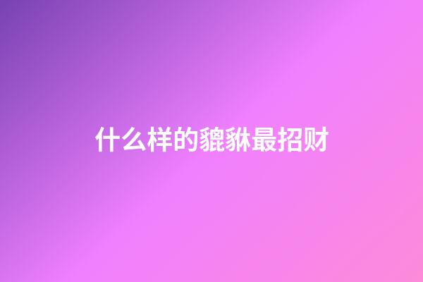 什么样的貔貅最招财