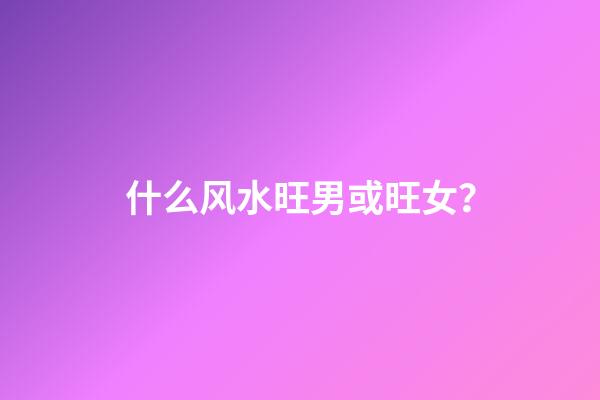 什么风水旺男或旺女？